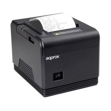 Impressora de Recibos Aprox appPOS80AM/ Térmica/ Largura do papel 80mm/ USB-RS232/ Preto