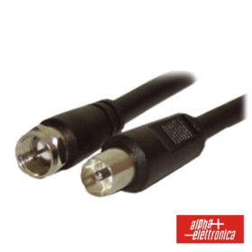 Cabo F Macho / Coaxial 9.5Mm Macho 1M Polybag