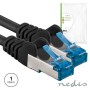 Cabo Sf/Utp Cat6A Lszh 1M Preto