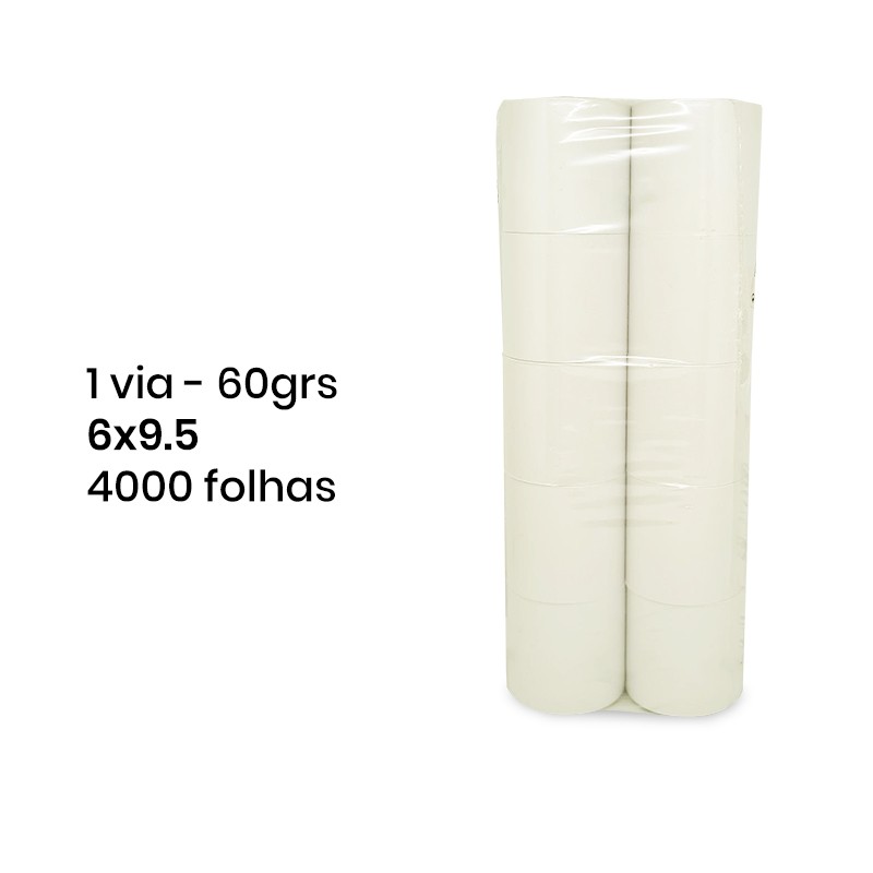 Papel de Computador 6x9,5/60g - 1 Via Branco - 4000 Folhas