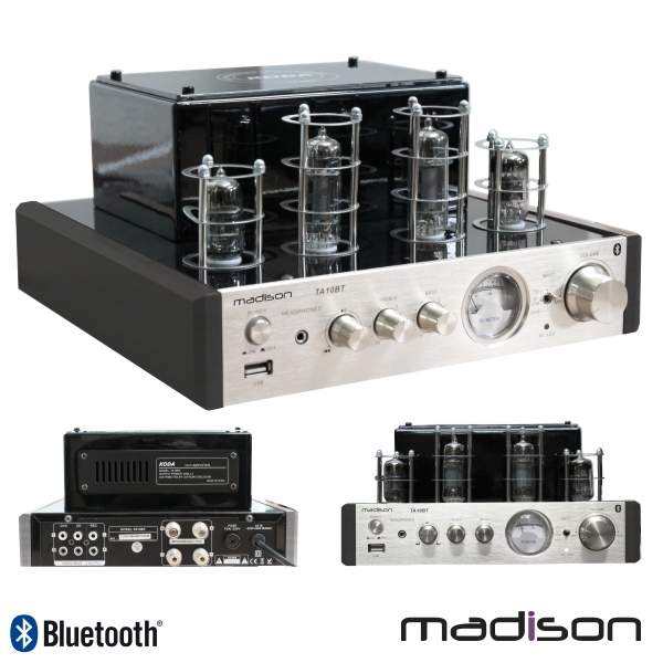 Amplificador A Válvulas 2X50W Vintage Usb/Bt Madison