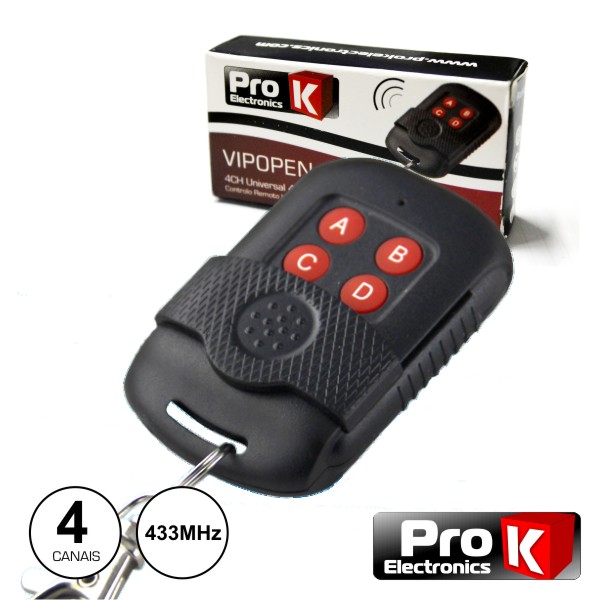Telecomando Garagem Universal 4 Canais 433Mhz Prok