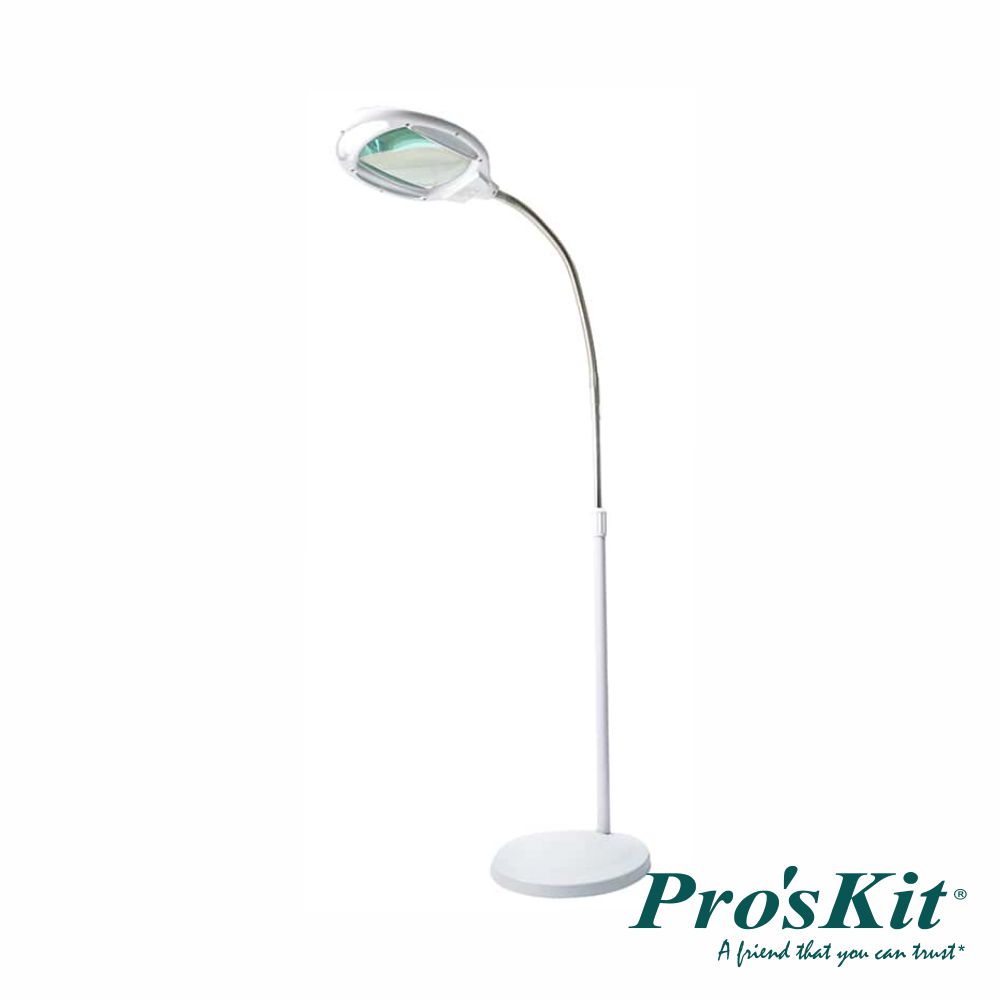 Candeeiro C/ Lupa Secretária 3 Dioptrias 42 Leds Proskit