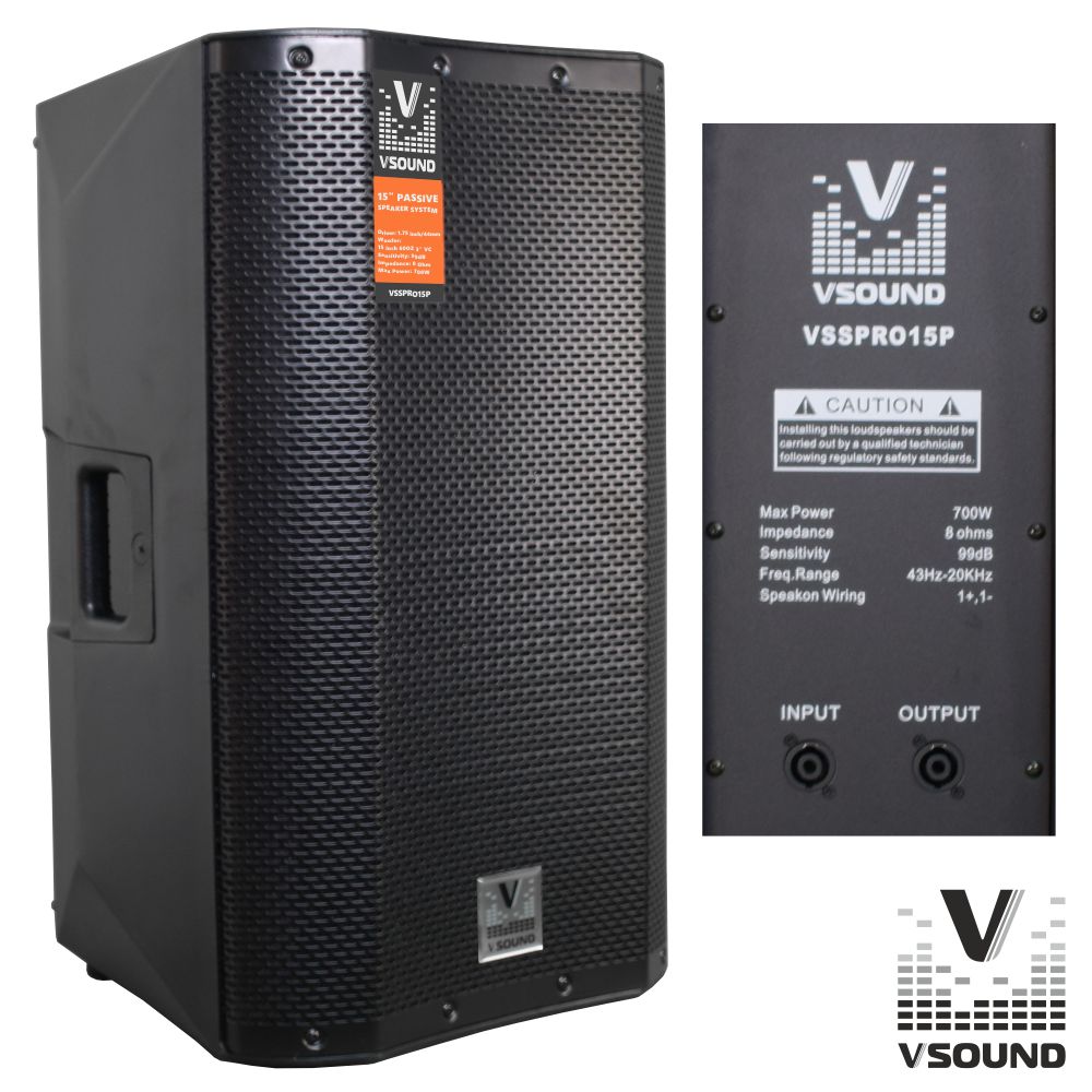 Coluna Profissional 15" 700W Vsound