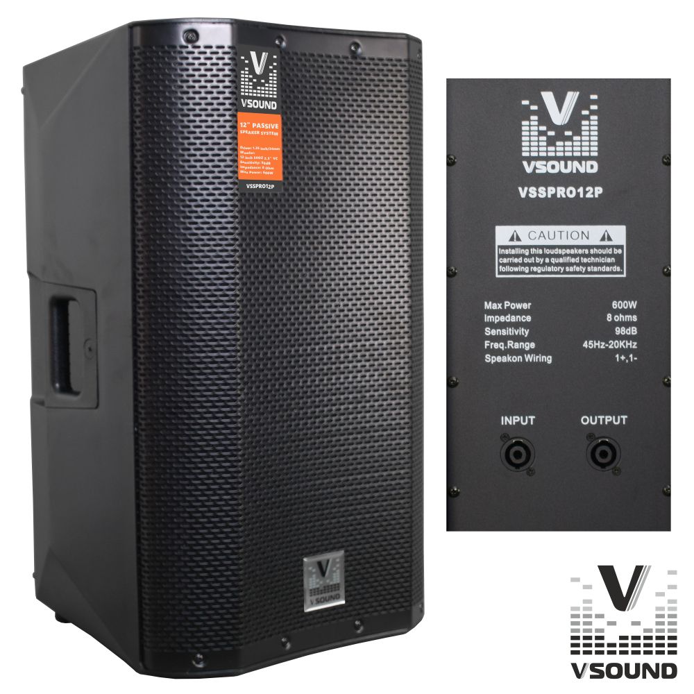 Coluna Profissional 12" 600W Vsound
