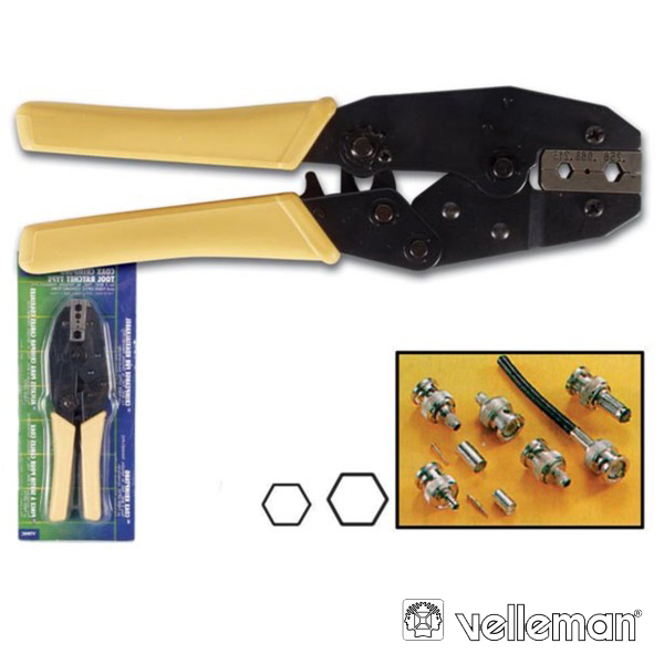 ALICATE DE CRAVAR FICHAS BNC RG58 - RG59 VELLEMAN