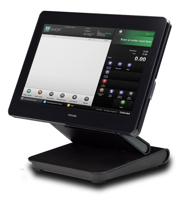 POS toshiba tcx800 e03 i3 win10 8gb 128gb + fc1026 vesa 75mm
