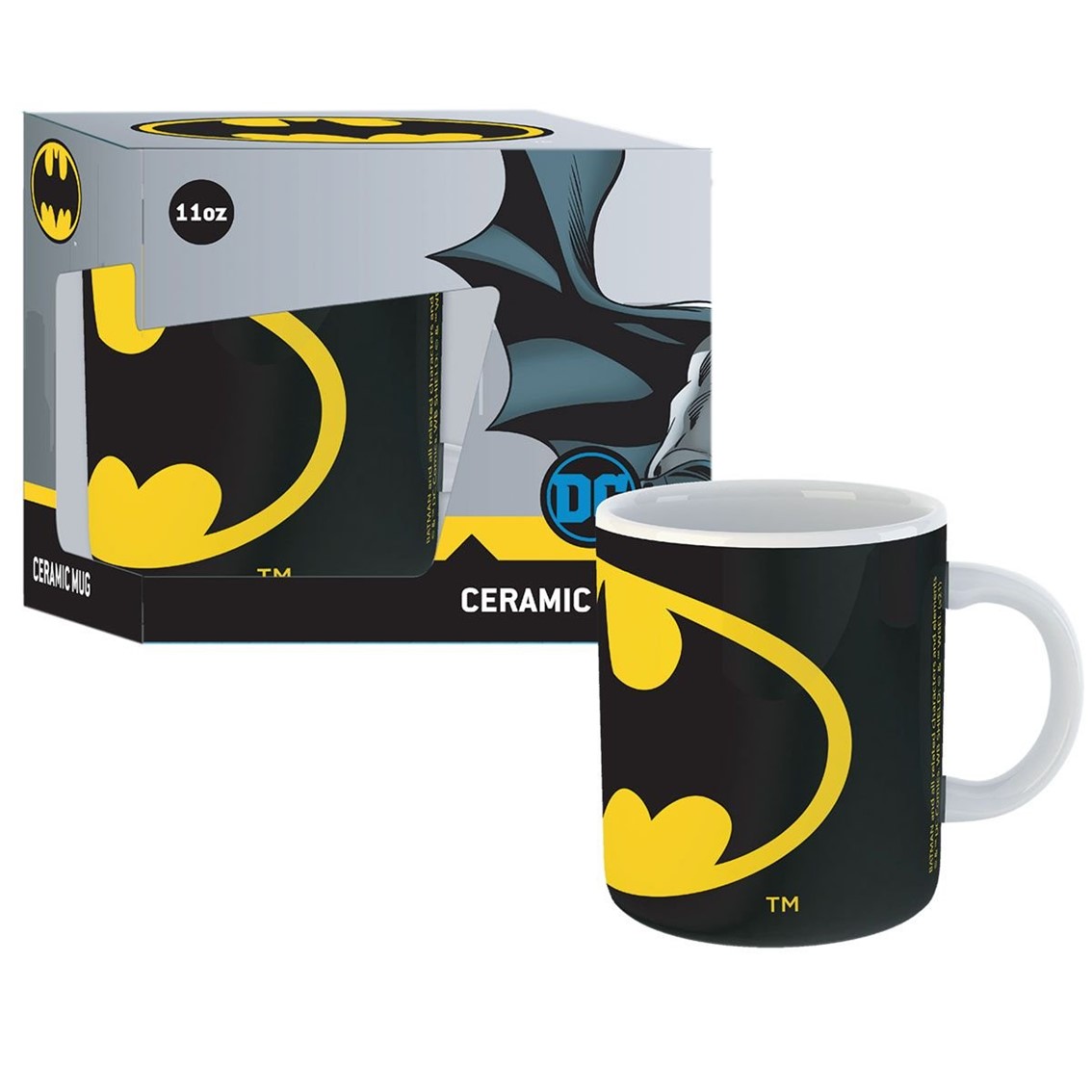 caneca gb eye cerâmica dc comics batman em caixa de presente