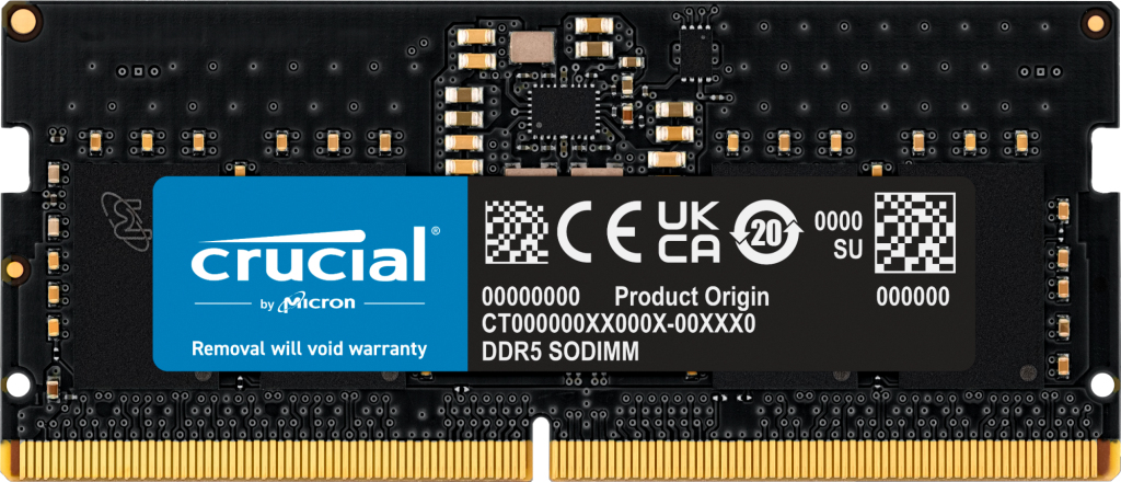 Memória RAM ddr5 8gb crucial - sodimm - 4800 mhz - pc5 38400 cl40