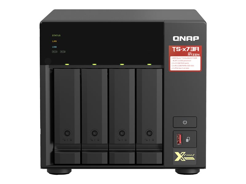 qnap ts - 473a - 8g 8gb 2.5g 4 baias servidor nas