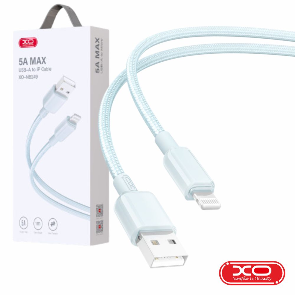 Cabo USB-A Macho / Lightning Macho 1m Branco XO