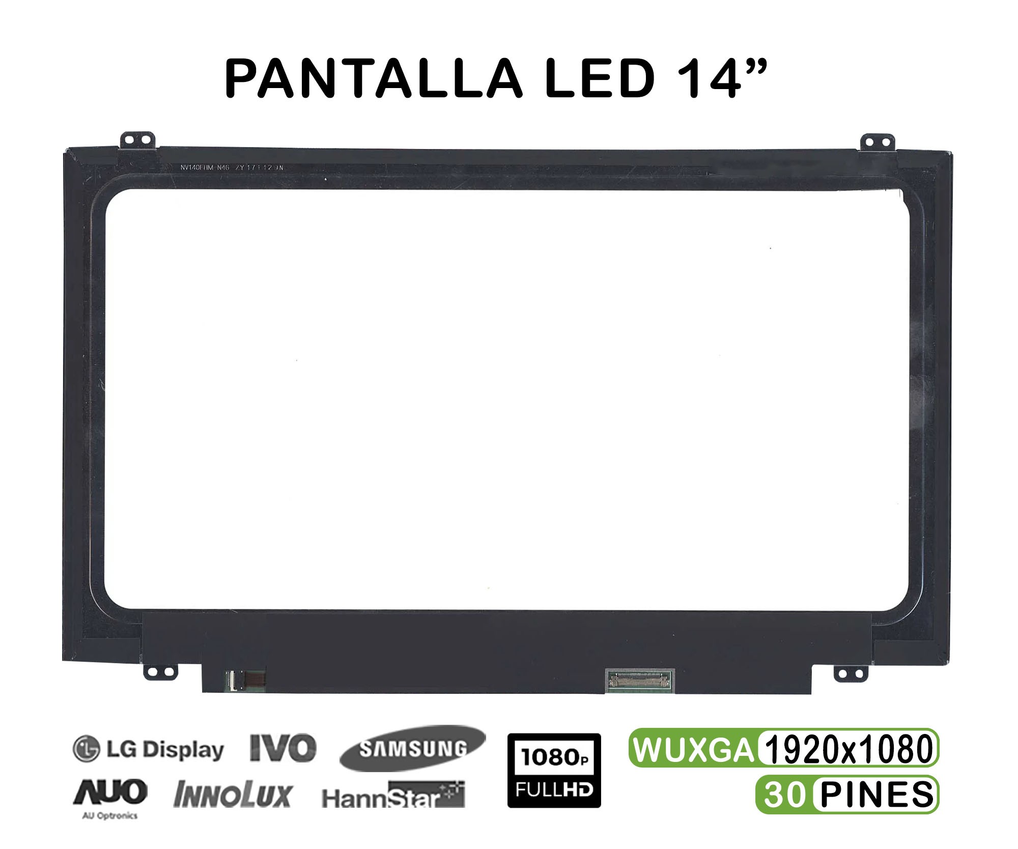 Ecrã LED de 14" para Portatil B140Han02.1 N140Hce-Eaa