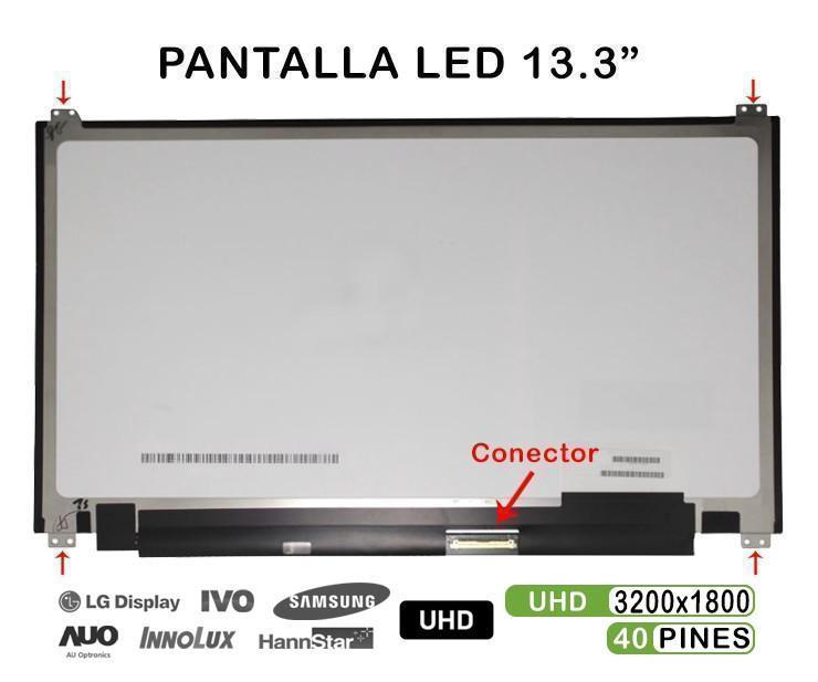 Ecrã LED 13.3" para Portatil LTN133Yl04-P01 Qhd+