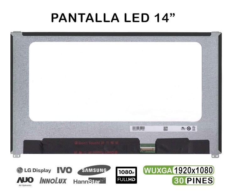 Ecrã LED de 14" para Portatil Nv140Fhm-N47 06Hy1W 6Hy1W 30 Pines