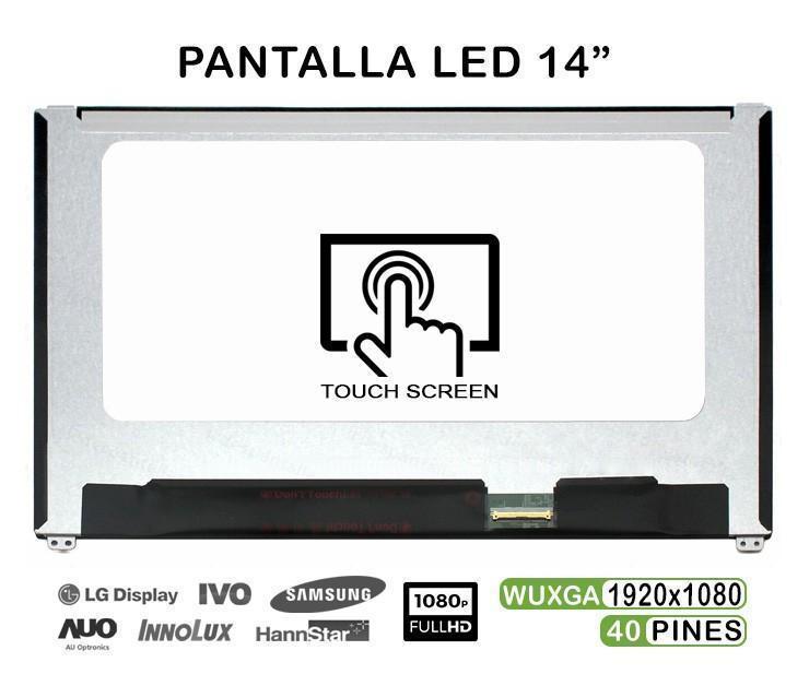 Ecrã LED de 14" para Portatil Dell Latitude E7490 B140Hak02.2 LP140Wf5-Spm1 Tátil