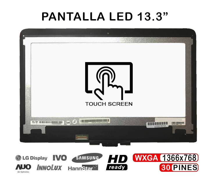 Ecrã 13.3" com Tátil para Portatil HP Pavilion X360 13-S100Nj 13-S121Ds