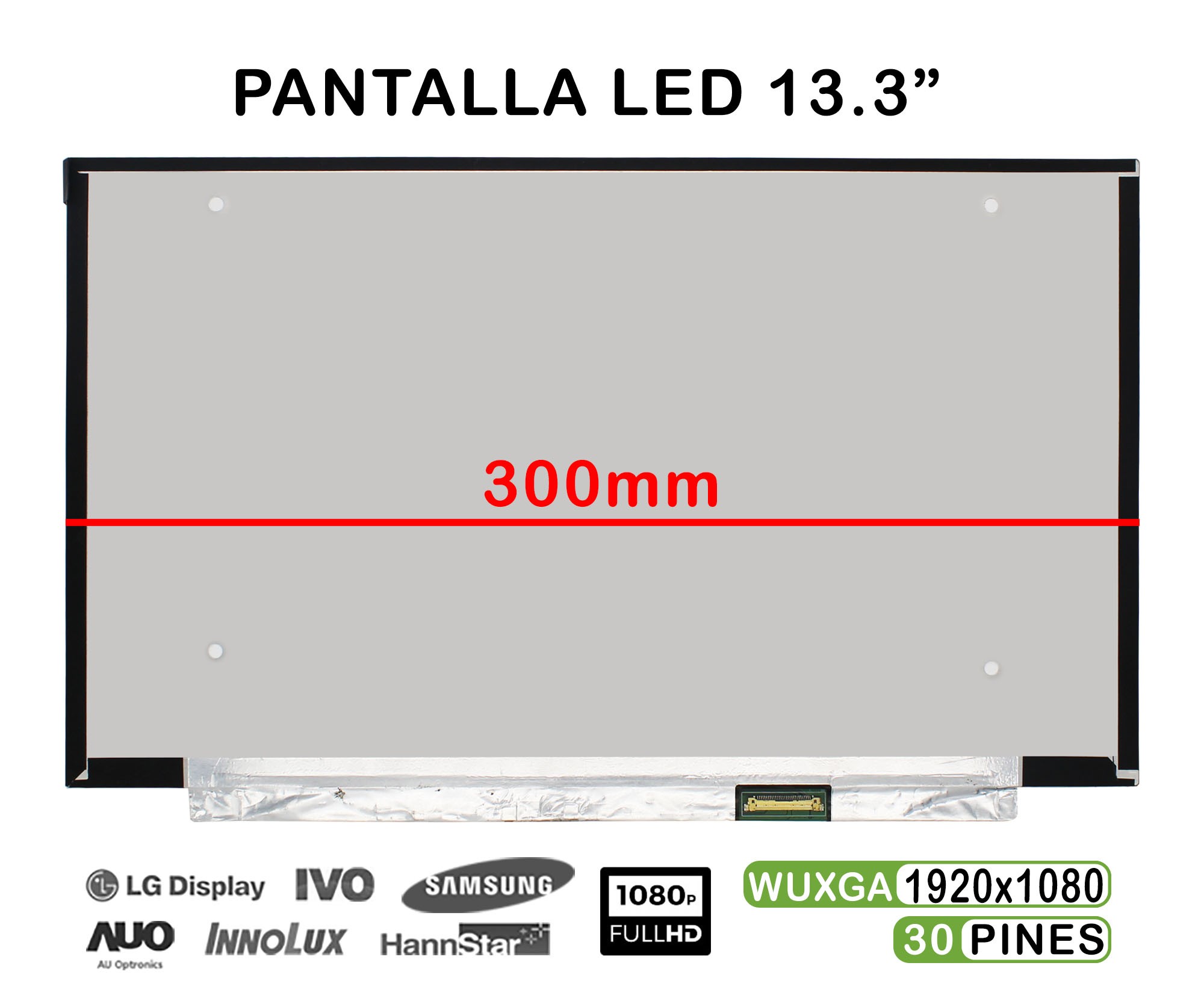 Ecrã LED de 13.3" para Portatil N133Hce-Ep2 Rev.C1 FullHD