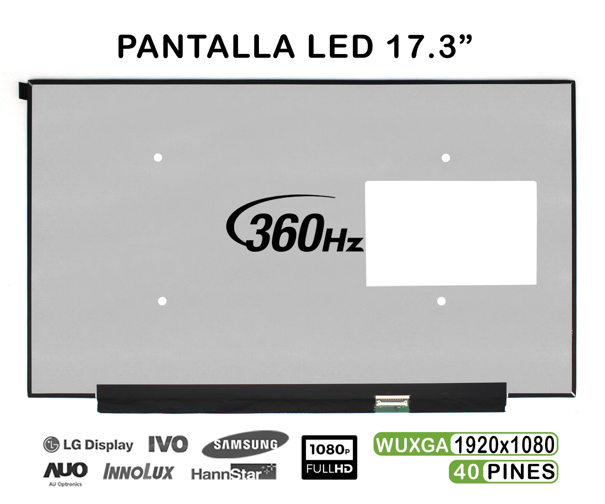 Ecrã LED de 17.3" para Portatil Ne173Fhm-Nz6 V8.0 360Hz FHD 40 Pines
