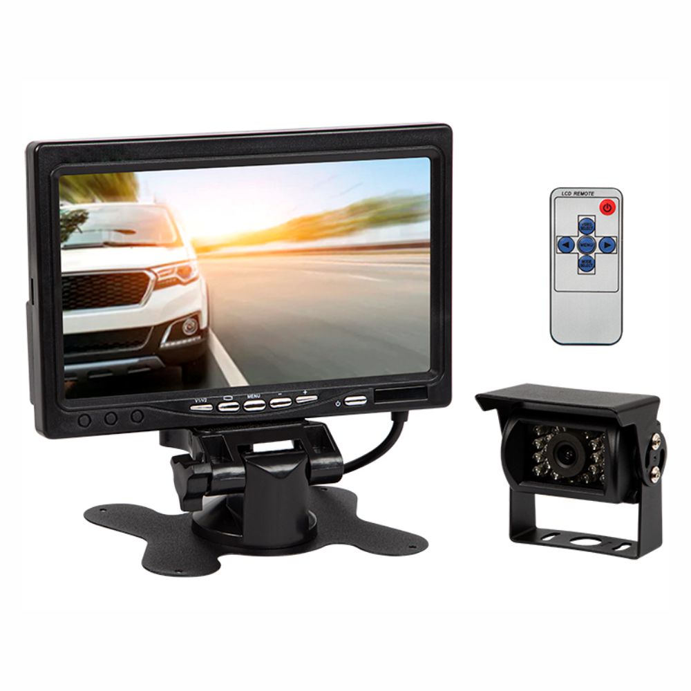 Câmara de Marcha-Atrás p/ Automóvel IP67 + Monitor 7"