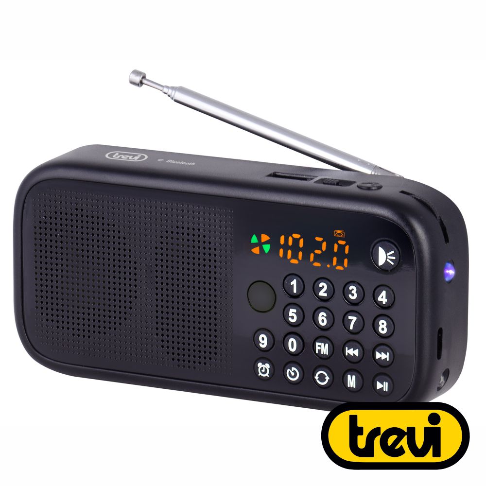 Rádio Portátil LCD Am/FM Bluetooth USB / MicroSD Trevi