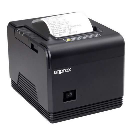 Impressora de recibos térmica aproximada - Resolução 203dpi - Velocidade 200mm/s - USB, RS232 e RJ11 - Corte automático e corte