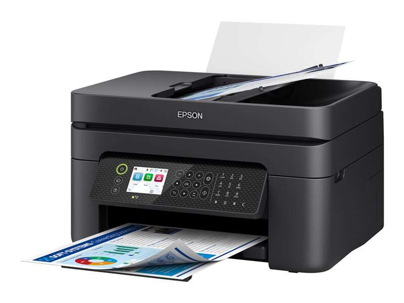Impressora multifuncional Epson Workforce WF2950DWF Fax colorido Duplex WiFi 33ppm