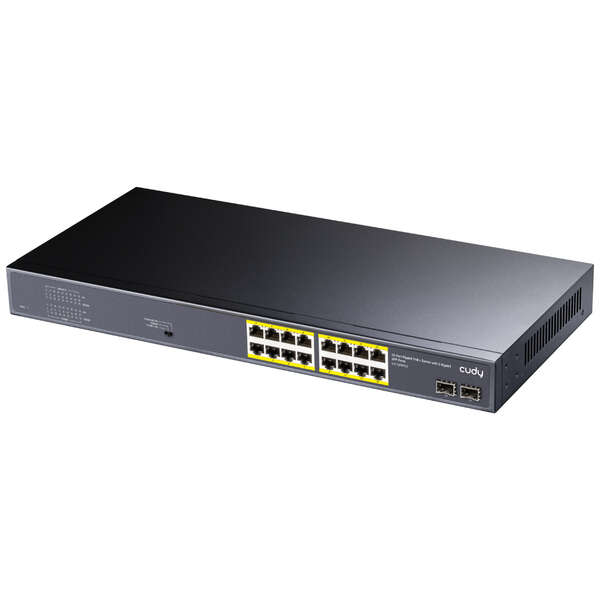 Cudy GS1020PS2 Switch Gigabit PoE+ de 16 portas com 2 portas Gigabit SFP