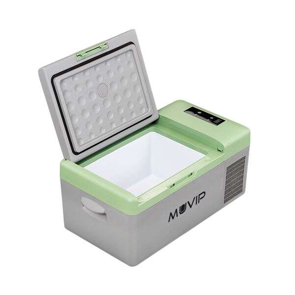 Geladeira Compressor Portátil Muvip 15 Litros 50W - Alças de Transporte - Compressor Silencioso - Cor Cinza