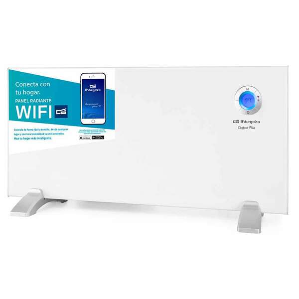 Painel radiante Smart Wi-Fi Orbegozo REW 1500 - Controle de voz - Detecção de janela aberta - Programação diária e semanal - Res