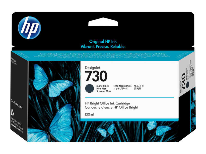 Tinteiro original preto fosco HP 730 - P2V65A