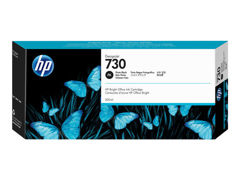 Tinteiro original HP 730 preto fotográfico - P2V73A