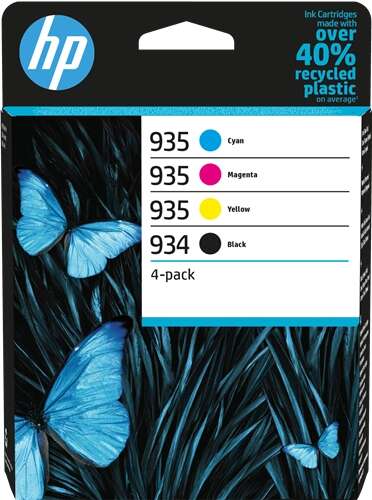 Tinteiro original HP 934 + 935, Pack de 4 unidades - 6ZC72AE
