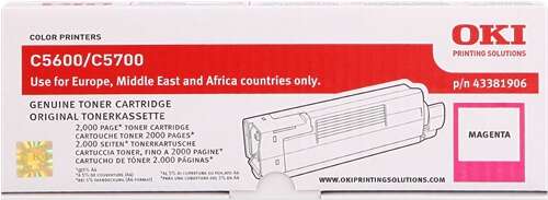 Toner original OKI C5600/C5700 Magenta - 43381906