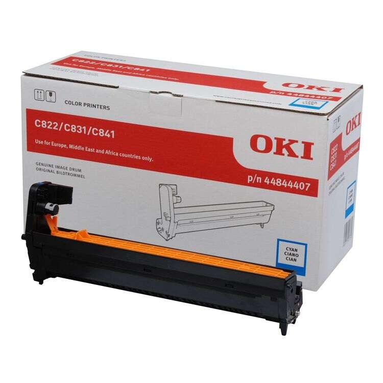 Tambor original OKI C822/C831/C841 Cyan - 44844407 (tambor)