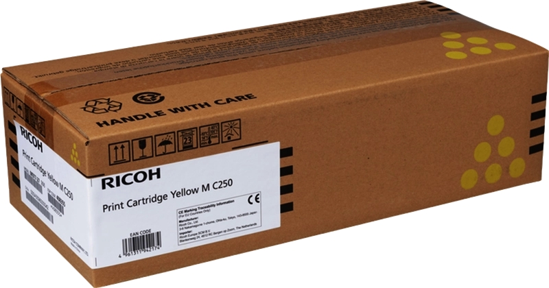 Toner amarelo original Ricoh MC250/PC300/PC301/PC302 - 408355/M C250Y