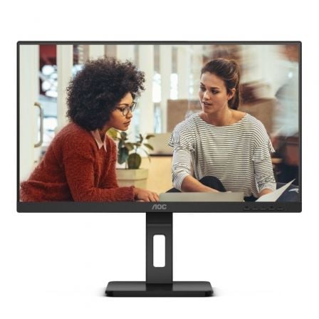Monitor multimídia AOC 24E3QAF Full HD de 23,8", altura ajustável, preto