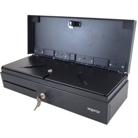 Gaveta de dinheiro Approx appCASH02FLIPTOP/ Manual e automática/ Preta