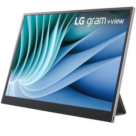 Monitor portátil LG Gram +view 16MR70 de 16"/ WQXGA/ Preto e Prata