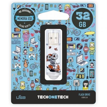 Pendrive 32GB Tech One Tech Skull Moto USB 2.0