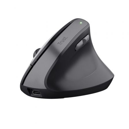 Mouse ergonômico sem fio Trust Bayo II/ Bateria recarregável/ Até 2400 DPI