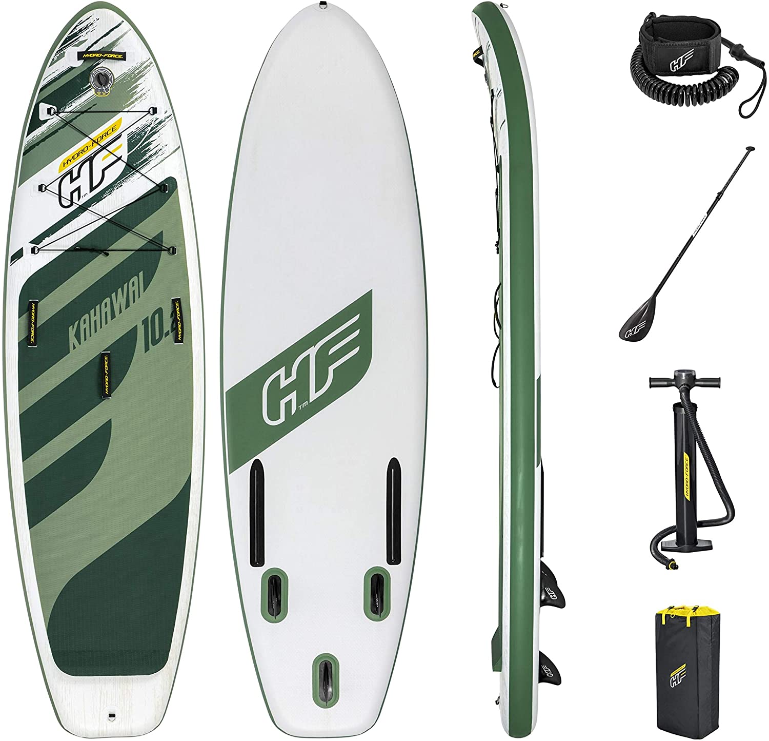 Prancha insuflável de stand-up paddle Bestway Hydro Force Kahawai 3 (com remo, bomba e bolsa)